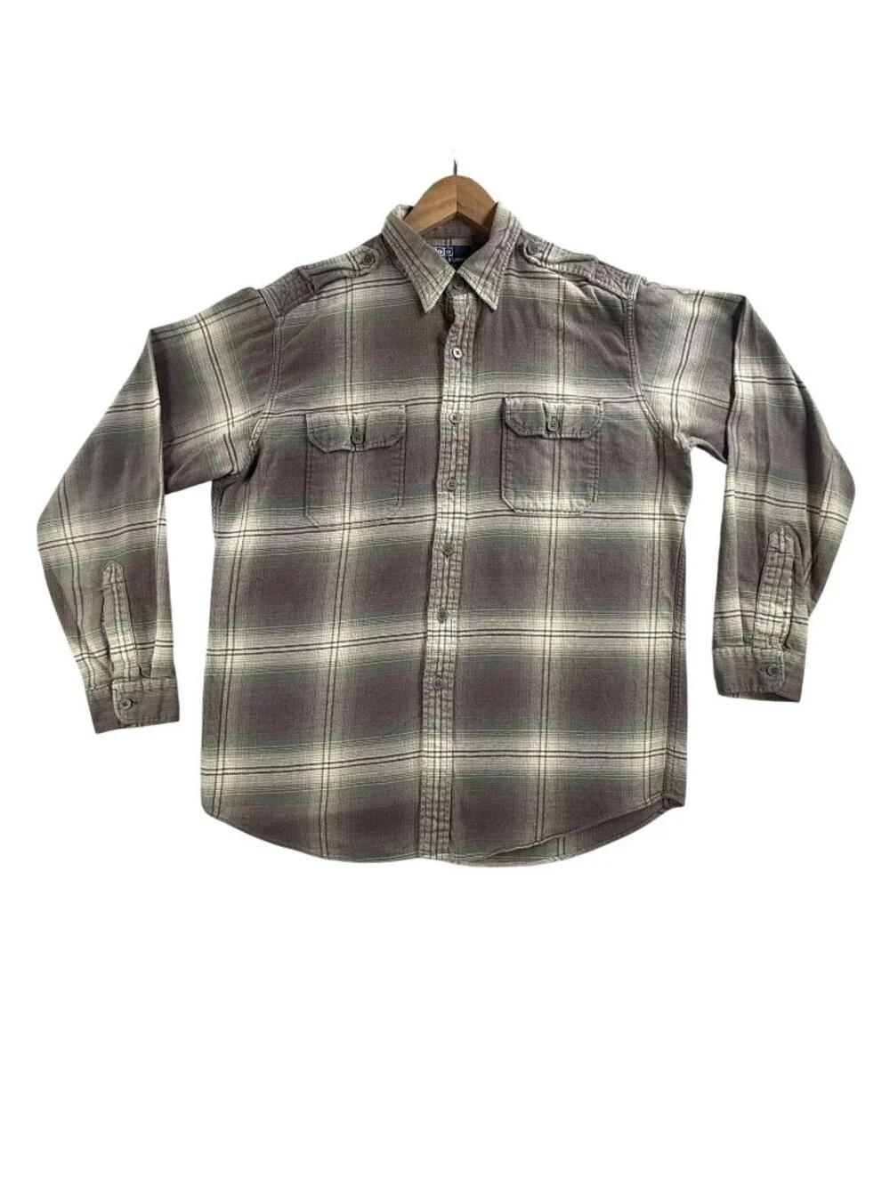 Vintage Polo Ralph Lauren Shirt Mens Large Plaid Flannel Button Up Long Sleeve